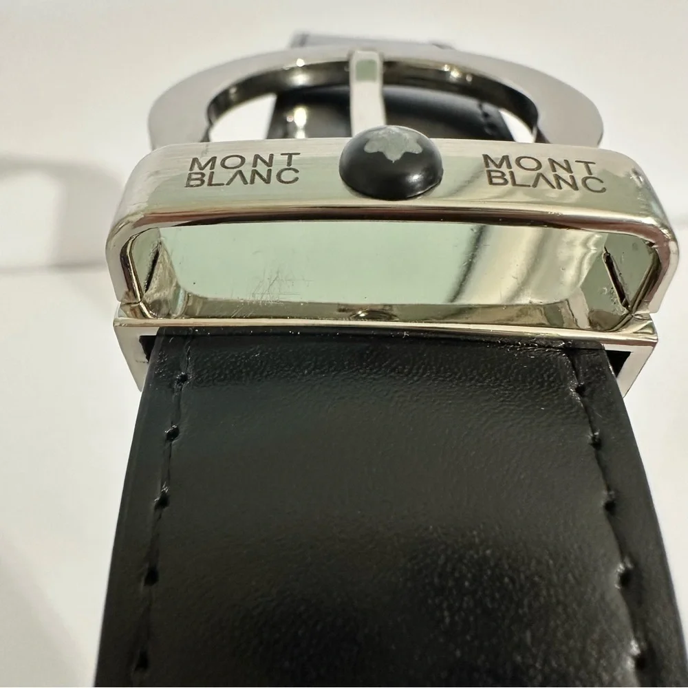 Mont Blanc two tone men’s belt - Picture 4 of 15